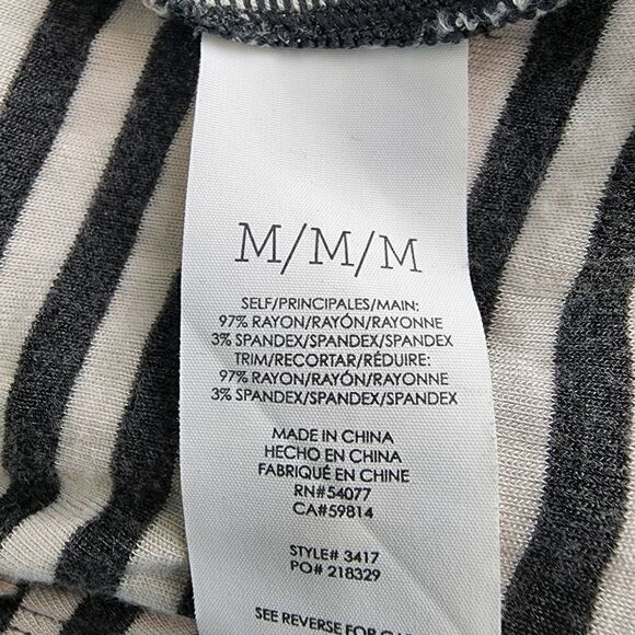 Cabi Women’s London Sleveless Jersey Striped  Shirt Size Medium - Picture 7 of 7